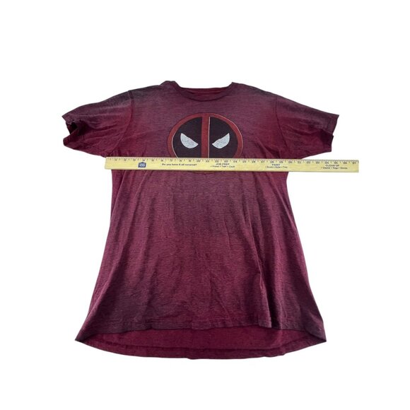 Marvel Deadpool Graphic T-Shirt Heather Red Crew Neck Short Sleeve Adult Size L - Picture 4 of 11